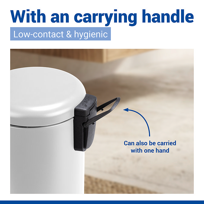 Wenko Leman 3 Litre Pedal Bin - White