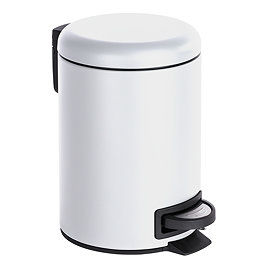 Wenko Leman 3 Litre Pedal Bin - White