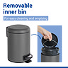 Wenko Leman 3L Pedal Bin - Grey