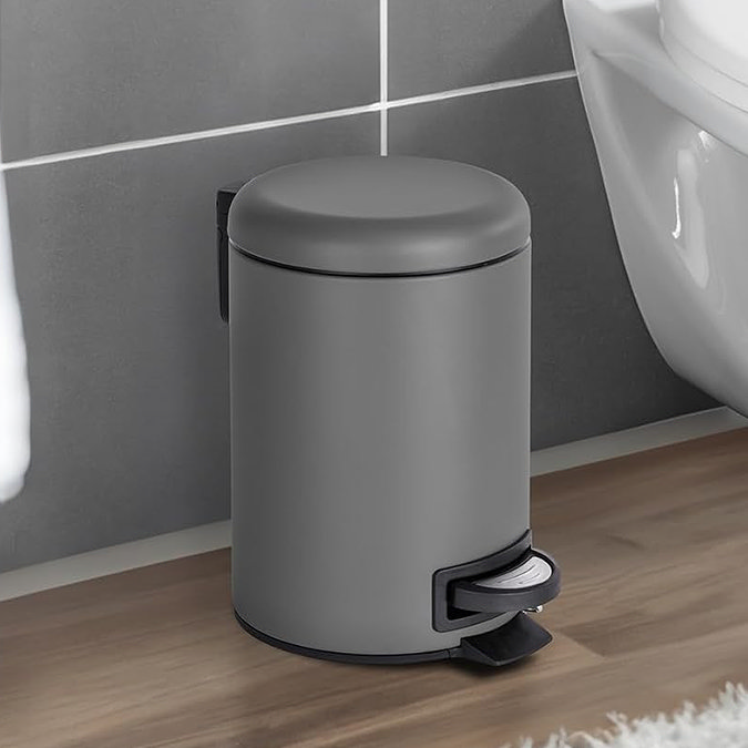 Wenko Leman 3L Pedal Bin - Grey
