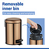 Wenko Leman 3L Pedal Bin - Metallic Copper