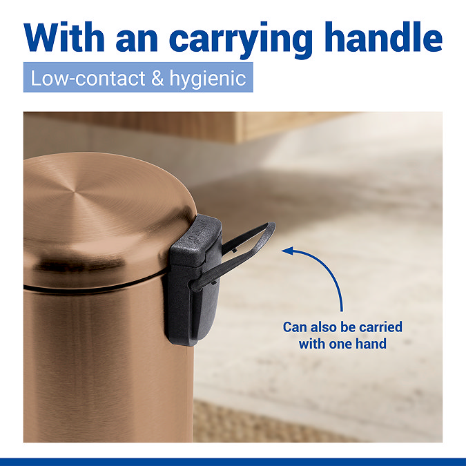 Wenko Leman 3L Pedal Bin - Metallic Copper