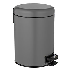 Wenko Leman 5 Litre Pedal Bin - Grey