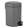 Wenko Leman 5 Litre Pedal Bin - Grey