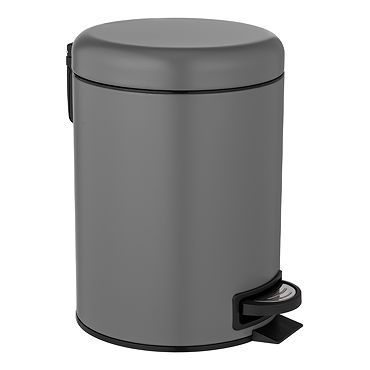 Wenko Leman 5 Litre Pedal Bin - Grey