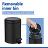 Wenko Leman 5 Litre Pedal Bin - Black