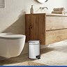 Wenko Leman 5 Litre Pedal Bin - Matt Stainless Steel