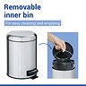 Wenko Leman 5 Litre Pedal Bin - Matt Stainless Steel