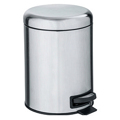 Wenko Leman 5 Litre Pedal Bin - Matt Stainless Steel