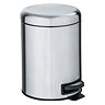Wenko Leman 5 Litre Pedal Bin - Matt Stainless Steel