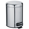 Wenko Leman 5 Litre Pedal Bin - Shiny Stainless Steel