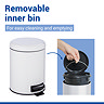Wenko Leman 5 Litre Pedal Bin - White