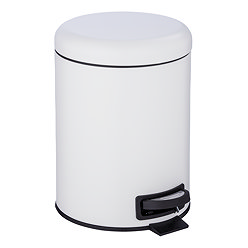 Wenko Leman 5 Litre Pedal Bin - White