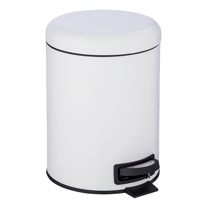 Wenko Leman 5 Litre Pedal Bin - White