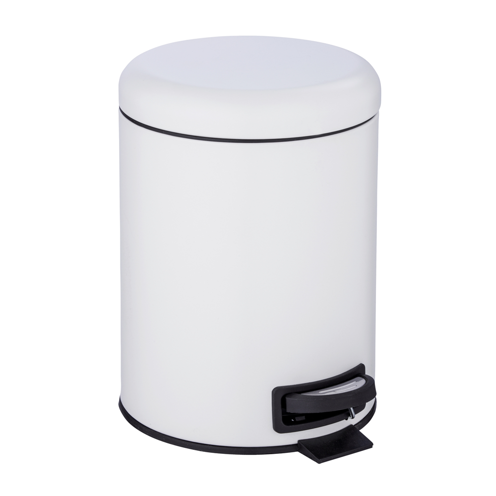 Wenko Leman 5 Litre Pedal Bin - White - 24678100 at Victorian Plumbing