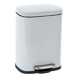 Wenko Leno 5L Pedal Bin - White