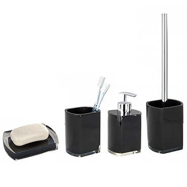 Wenko Lido Bathroom Accessories Set - Black Profile Large Image