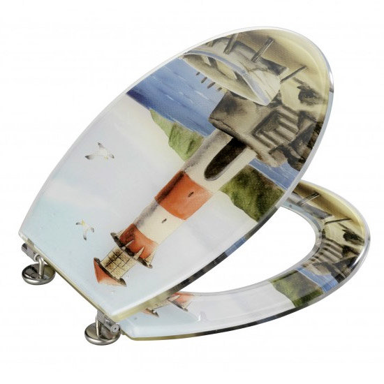 Wenko Lighthouse Handmade Polyresin Toilet Seat 18795100 at