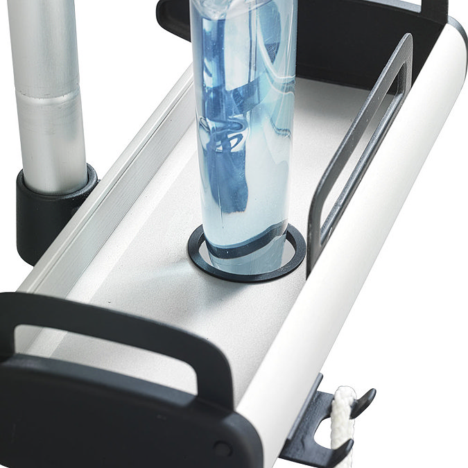 Wenko Line Telescopic 3-Tier Corner Shelf Storage - 22828100 Standard Large Image