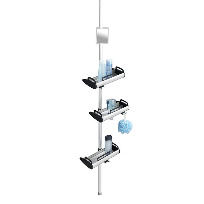 Wenko Line Telescopic 3-Tier Corner Shelf Storage - 22828100 Large Image