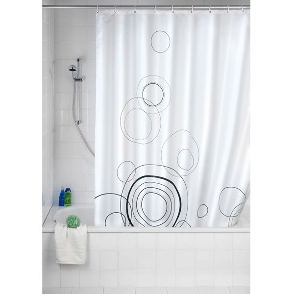Wenko Loops Polyester Shower Curtain - W1800 x H2000mm - 19552100 Large Image