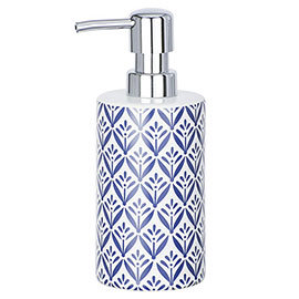 Wenko Lorca Blue Ceramic Soap Dispenser - 23205100 Medium Image