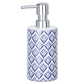 Wenko Lorca Blue Ceramic Soap Dispenser - 23205100 Large Image