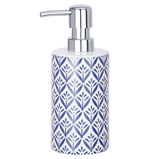Wenko Lorca Blue Ceramic Soap Dispenser - 23205100 Large Image