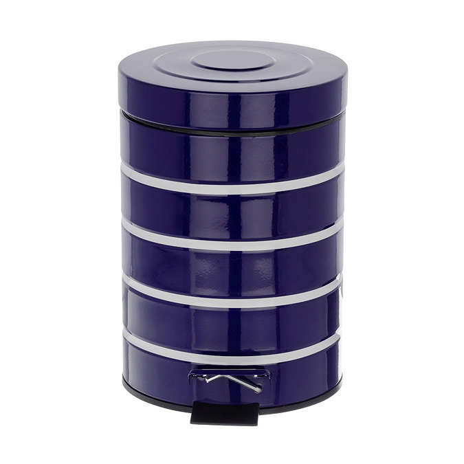 Wenko Marine 3 Litre Cosmetic Pedal Bin - Blue - 21352100 Feature Large Image