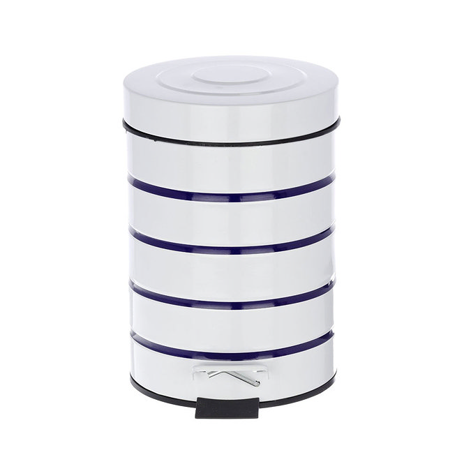 Wenko Marine 3 Litre Cosmetic Pedal Bin - White - 21351100 Feature Large Image