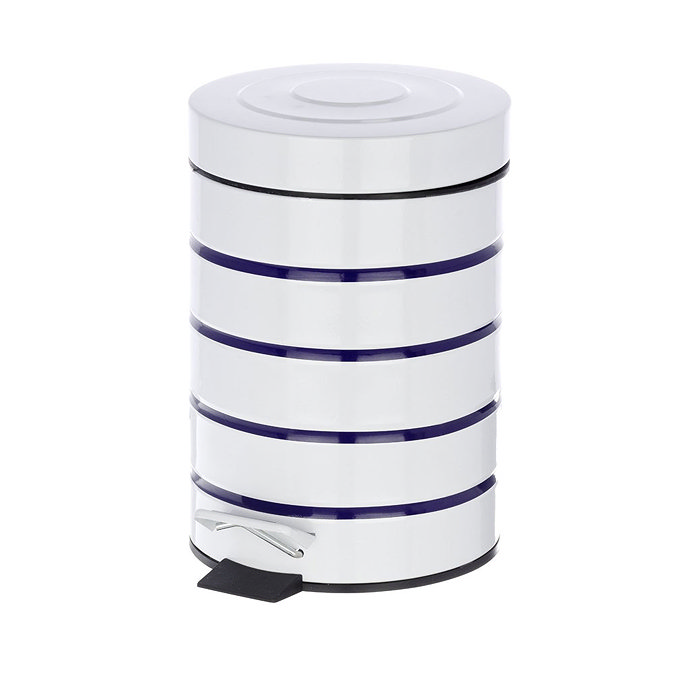 Wenko Marine 3 Litre Cosmetic Pedal Bin - White - 21351100 Newest Large Image