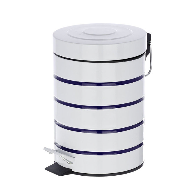 Wenko Marine 3 Litre Cosmetic Pedal Bin - White - 21351100 Large Image