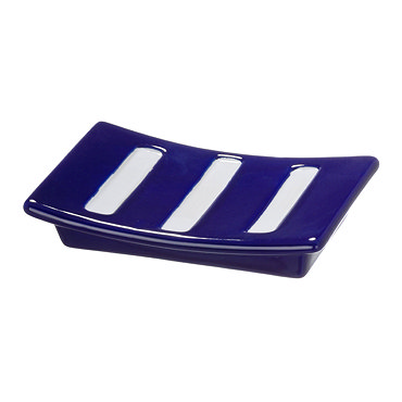 Wenko Marine Ceramic Soap Dish - Blue - 21056100 Profile Large Image