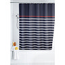 Wenko Marine Polyester Shower Curtain - W1800 x H2000 - Blue - 20965100 Profile Large Image