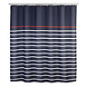 Wenko Marine Polyester Shower Curtain - W1800 x H2000 - Blue - 20965100 Large Image