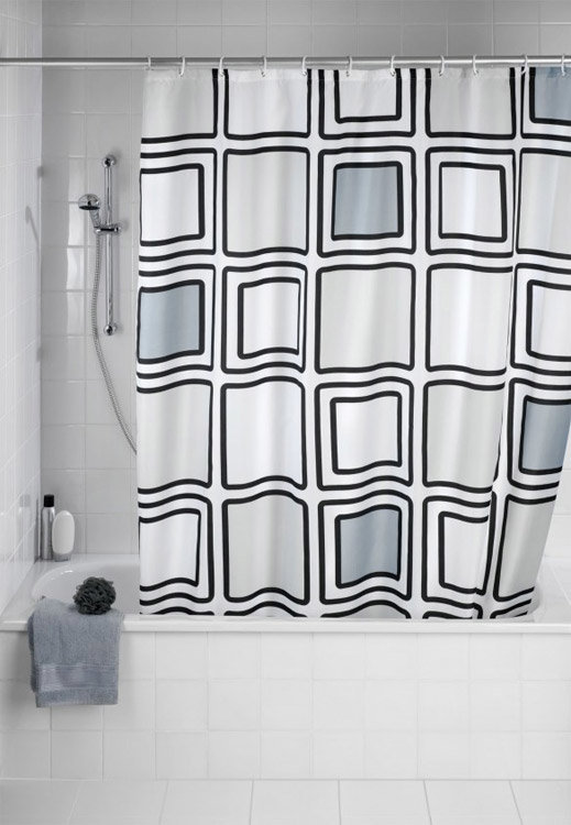 Wenko Mono Polyester Shower Curtain -W1800 x H2000mm - 20049100 Large Image
