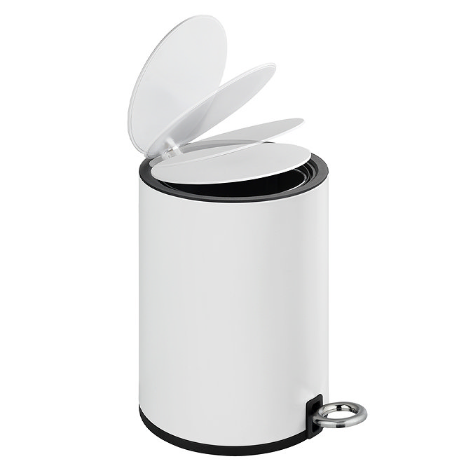 Wenko Monza 3 Litre Pedal Bin - Matt White