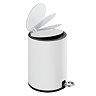 Wenko Monza 3 Litre Pedal Bin - Matt White