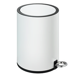 Wenko Monza 3 Litre Pedal Bin - Matt White