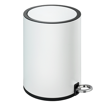 Wenko Monza 3 Litre Pedal Bin - Matt White