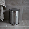 Wenko Monza 3 Litre Pedal Bin - Stainless Steel