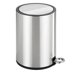 Wenko Monza 3 Litre Pedal Bin - Stainless Steel