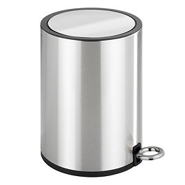 Wenko Monza 3 Litre Pedal Bin - Stainless Steel