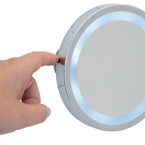 Wenko - Mosso LED Wall Mirror with Suction Cups - 3x magnification - 3656450100 Profile Large Image