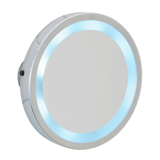 Wenko - Mosso LED Wall Mirror with Suction Cups - 3x magnification - 3656450100 Large Image