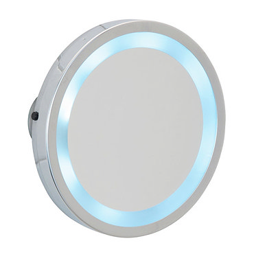 Wenko - Mosso LED Wall Mirror with Suction Cups - 3x magnification - 3656450100 Profile Large Image