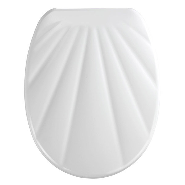 Wenko Mussel Duroplast Toilet Seat White 20140100 at Victorian