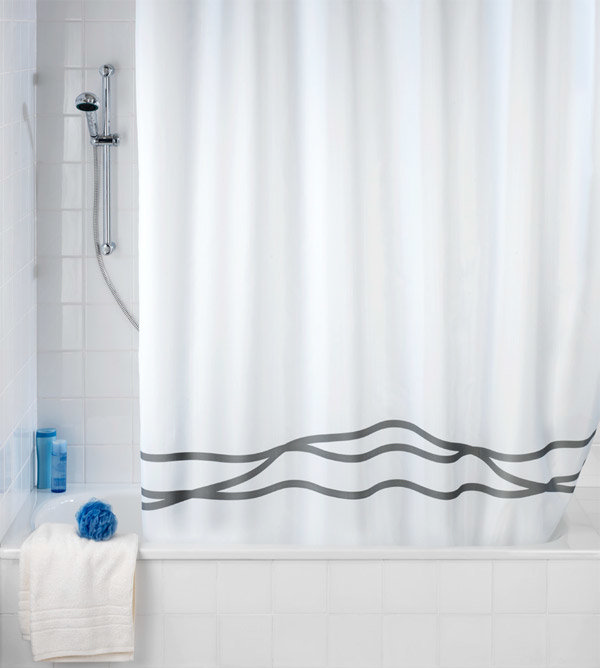 Wenko - Noa Anti-Mold Polyester Shower Curtain - W1800 x H2000mm - 20515100 Large Image