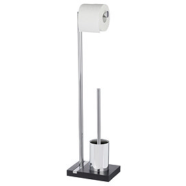 Wenko - Noble Standing WC Set - Black - 20460100 Large Image