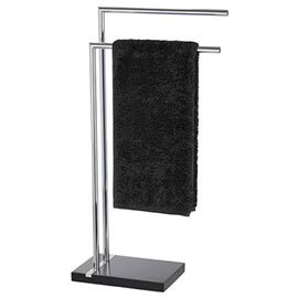 Wenko - Noble Towel Stand - Black - 20461100 Medium Image